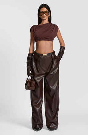 Frankie Gloves - Plum Brown Ryvelle