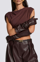 Frankie Gloves - Plum Brown Ryvelle