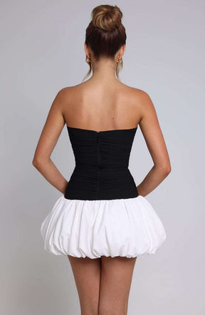 Gemma Mini Dress - Black/White Ryvelle