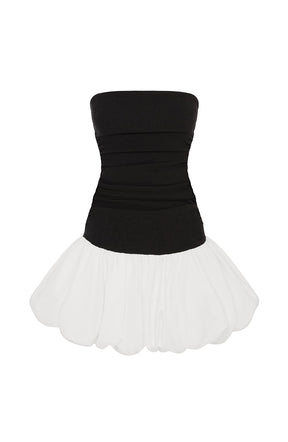 Gemma Mini Dress - Black/White Ryvelle