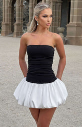 Gemma Mini Dress - Black/White Ryvelle