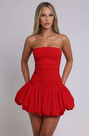 Gemma Mini Dress - Red Ryvelle