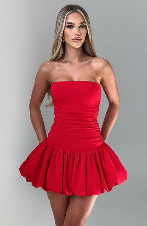 Gemma Mini Dress - Red Ryvelle