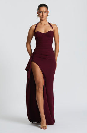Genette Maxi Dress - Cherry Lacquer Ryvelle