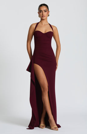 Genette Maxi Dress - Cherry Lacquer Ryvelle