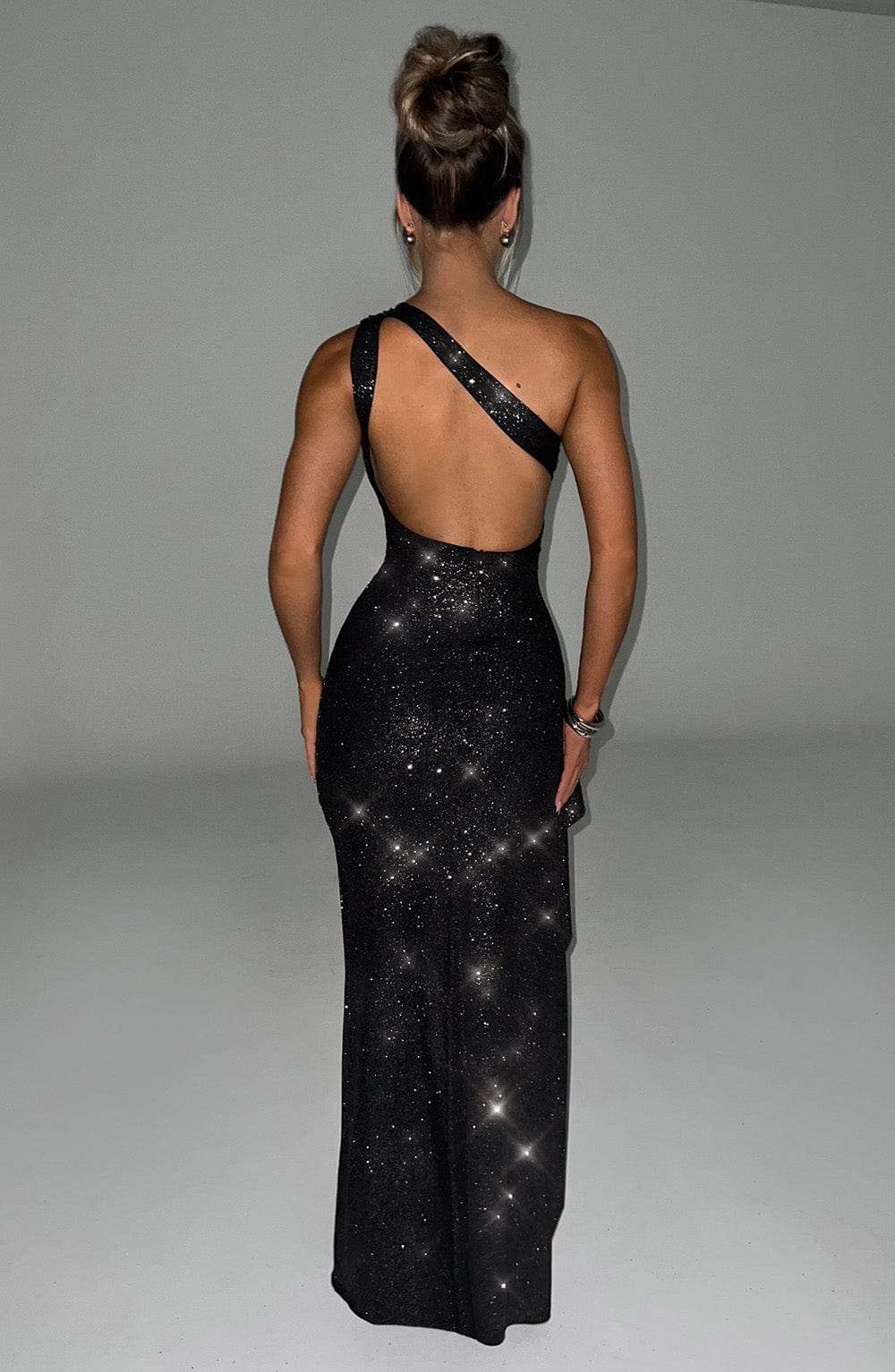 Genevieve Maxi Dress - Black Sparkle Ryvelle
