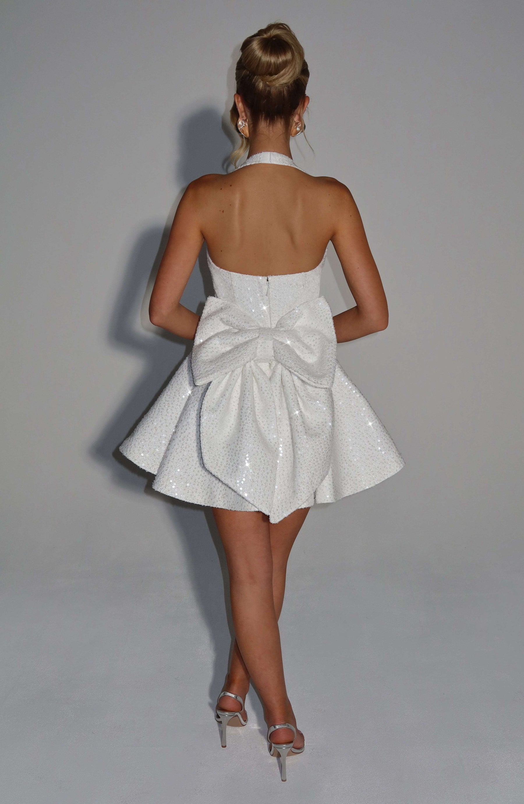 Georgette Mini Dress - Ivory Ryvelle