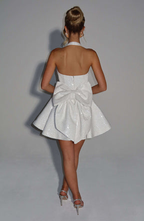Georgette Mini Dress - Ivory Ryvelle