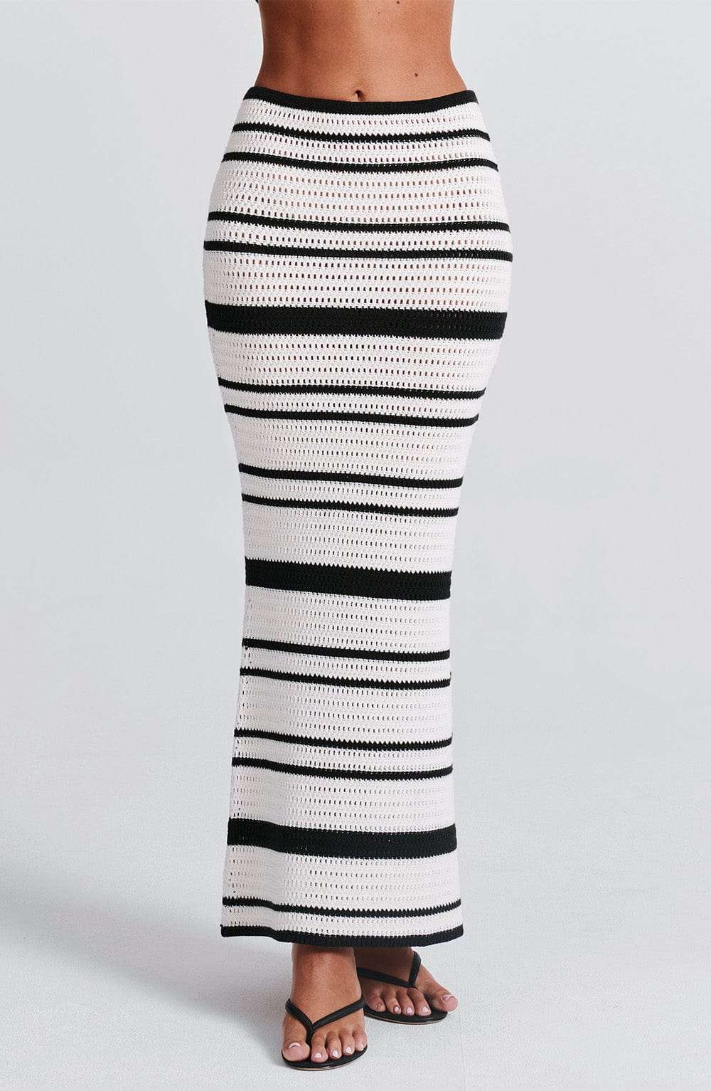 Georgia Maxi Skirt - Black/White Ryvelle