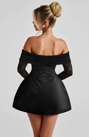 Georgianna Mini Dress - Black Ryvelle
