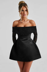 Georgianna Mini Dress - Black Ryvelle