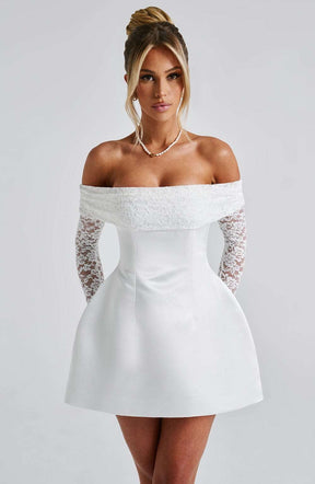 Georgianna Mini Dress - Ivory Ryvelle
