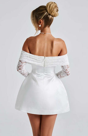 Georgianna Mini Dress - Ivory Ryvelle