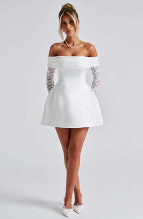 Georgianna Mini Dress - Ivory Ryvelle