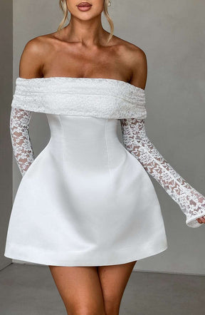 Georgianna Mini Dress - Ivory Ryvelle