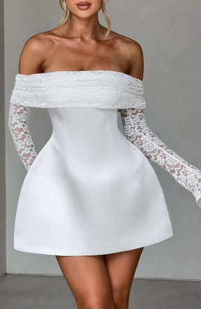 Georgianna Mini Dress - Ivory Ryvelle