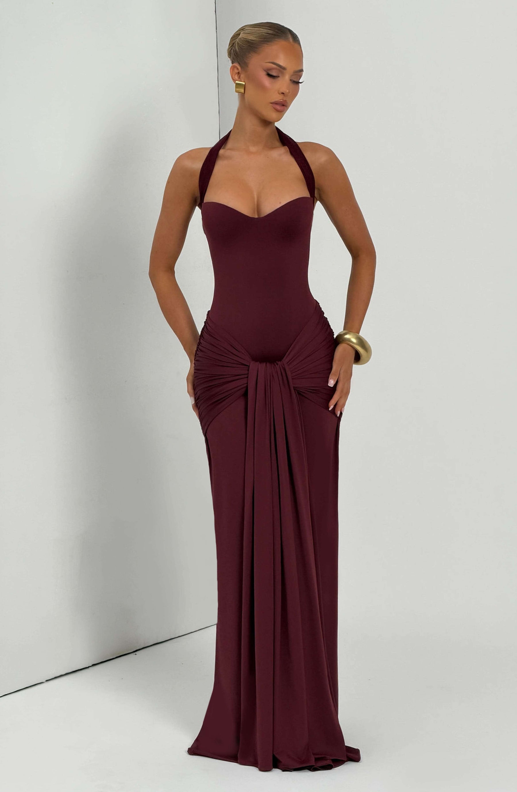 Gia Maxi Dress - Cherry Lacquer Ryvelle