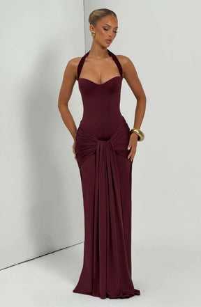 Gia Maxi Dress - Cherry Lacquer Ryvelle