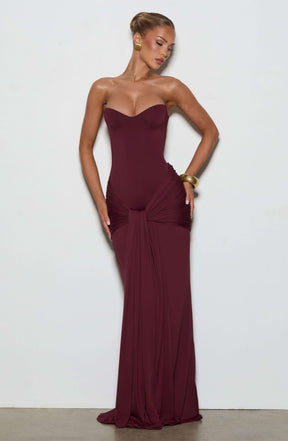 Gia Maxi Dress - Cherry Lacquer Ryvelle