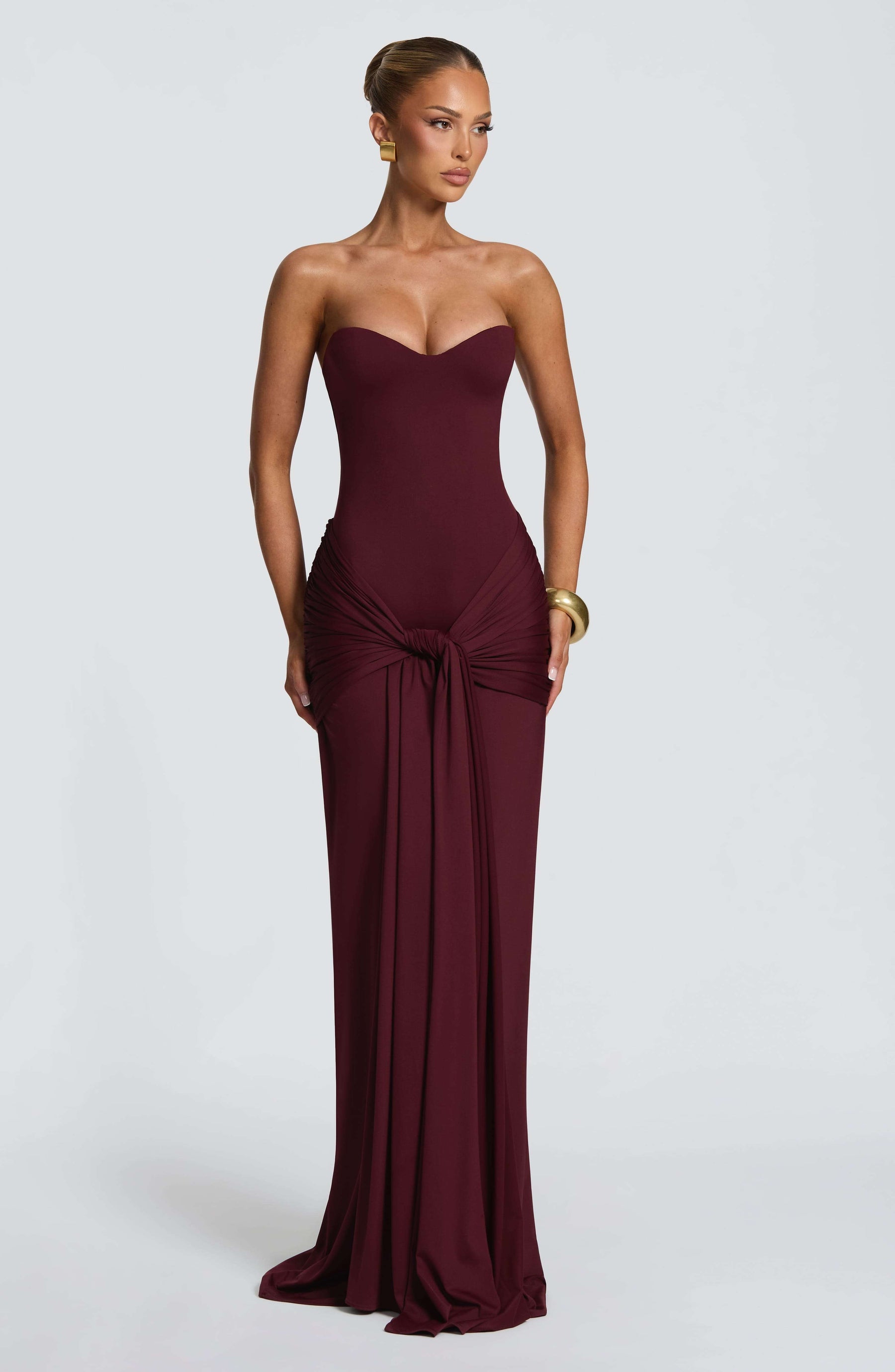 Gia Maxi Dress - Cherry Lacquer Ryvelle