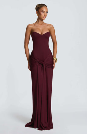 Gia Maxi Dress - Cherry Lacquer Ryvelle