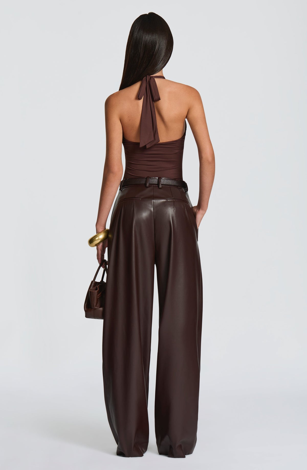 Glenda Pants - Plum Brown Ryvelle