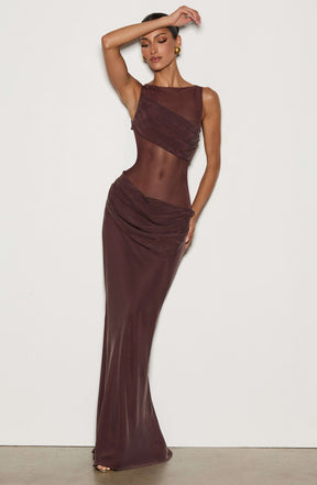 Gracelyn Maxi Dress - Plum Brown Ryvelle