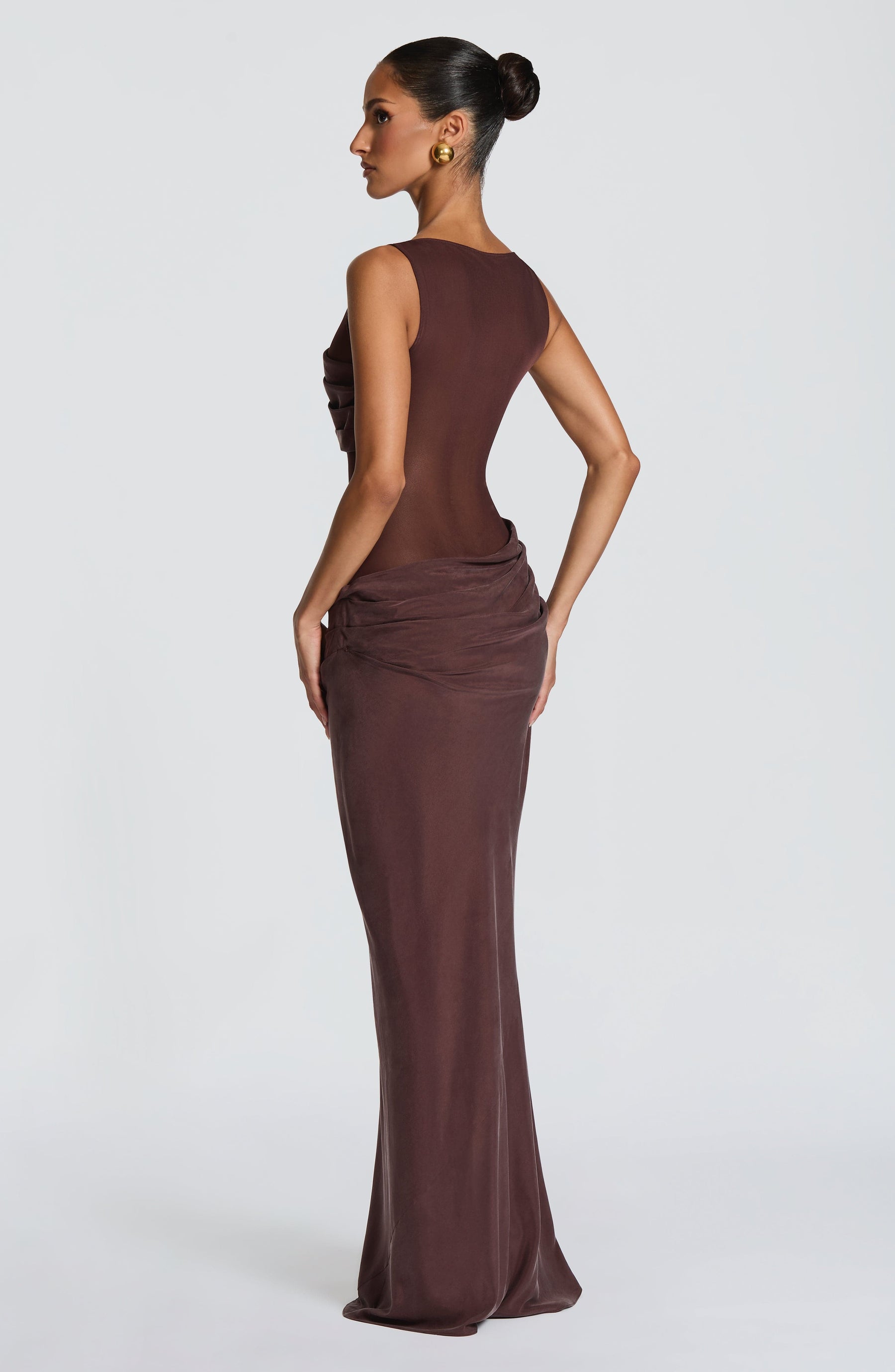 Gracelyn Maxi Dress - Plum Brown Ryvelle