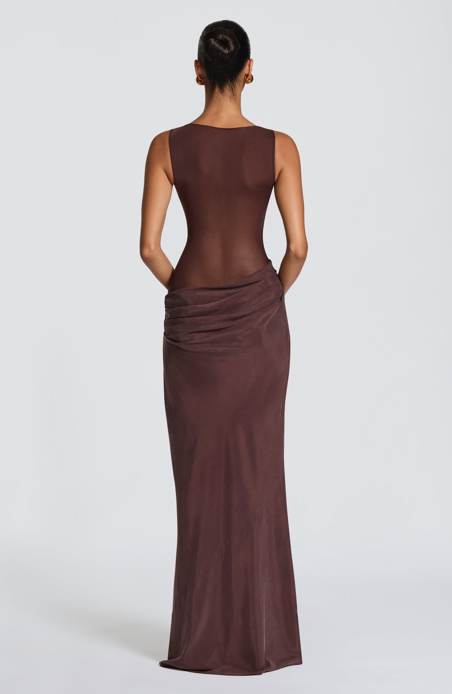 Gracelyn Maxi Dress - Plum Brown Ryvelle