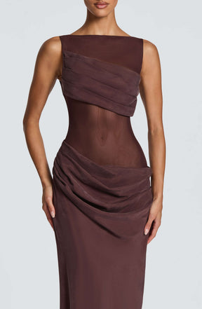 Gracelyn Maxi Dress - Plum Brown Ryvelle