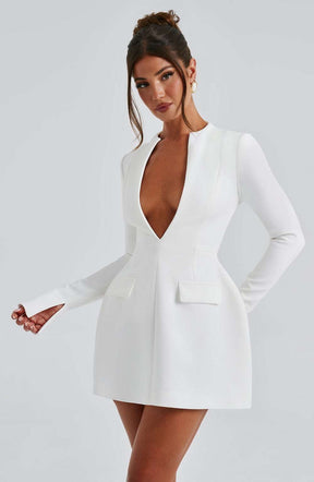 Greta Mini Dress - Ivory Ryvelle