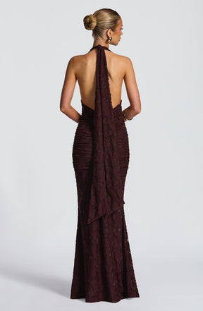 Guinevere Maxi Dress - Plum Brown Ryvelle