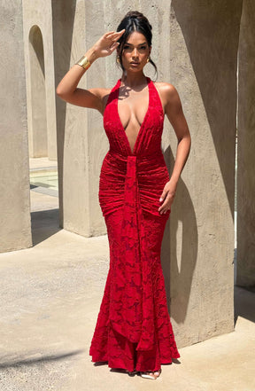 Guinevere Maxi Dress - Red Ryvelle