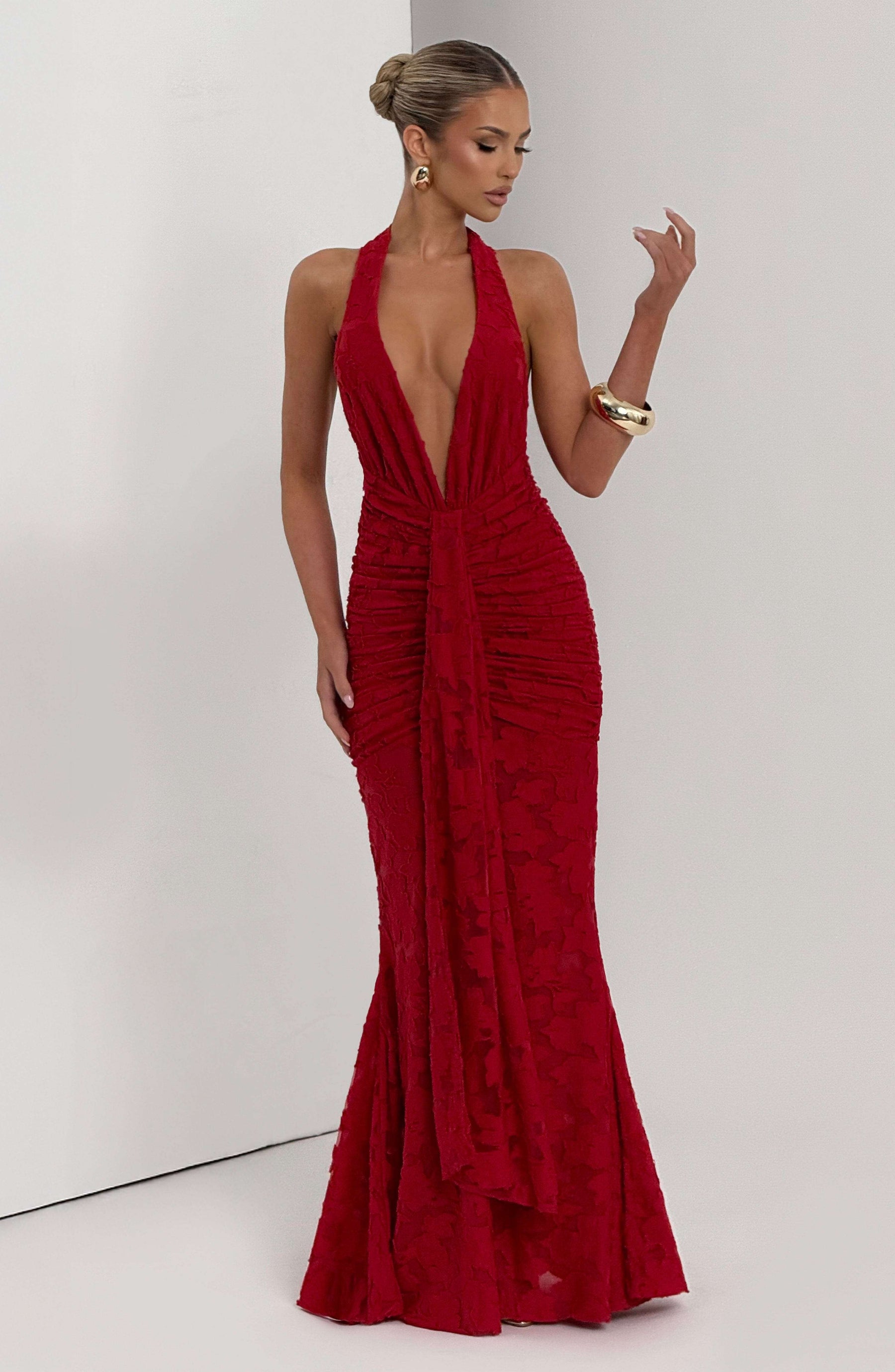 Guinevere Maxi Dress - Red Ryvelle
