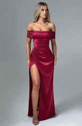 Gwendolyn Maxi Dress - Burgundy Ryvelle