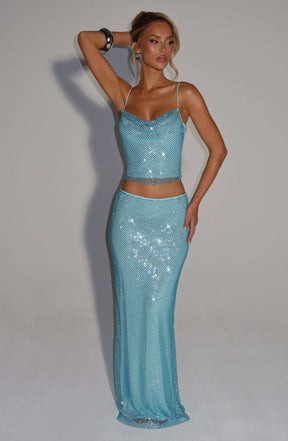 Hali Maxi Skirt - Aqua Ryvelle