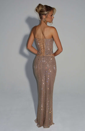 Hali Maxi Skirt - Gold Ryvelle