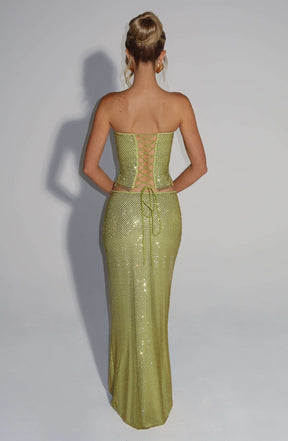 Hali Maxi Skirt - Olive Ryvelle