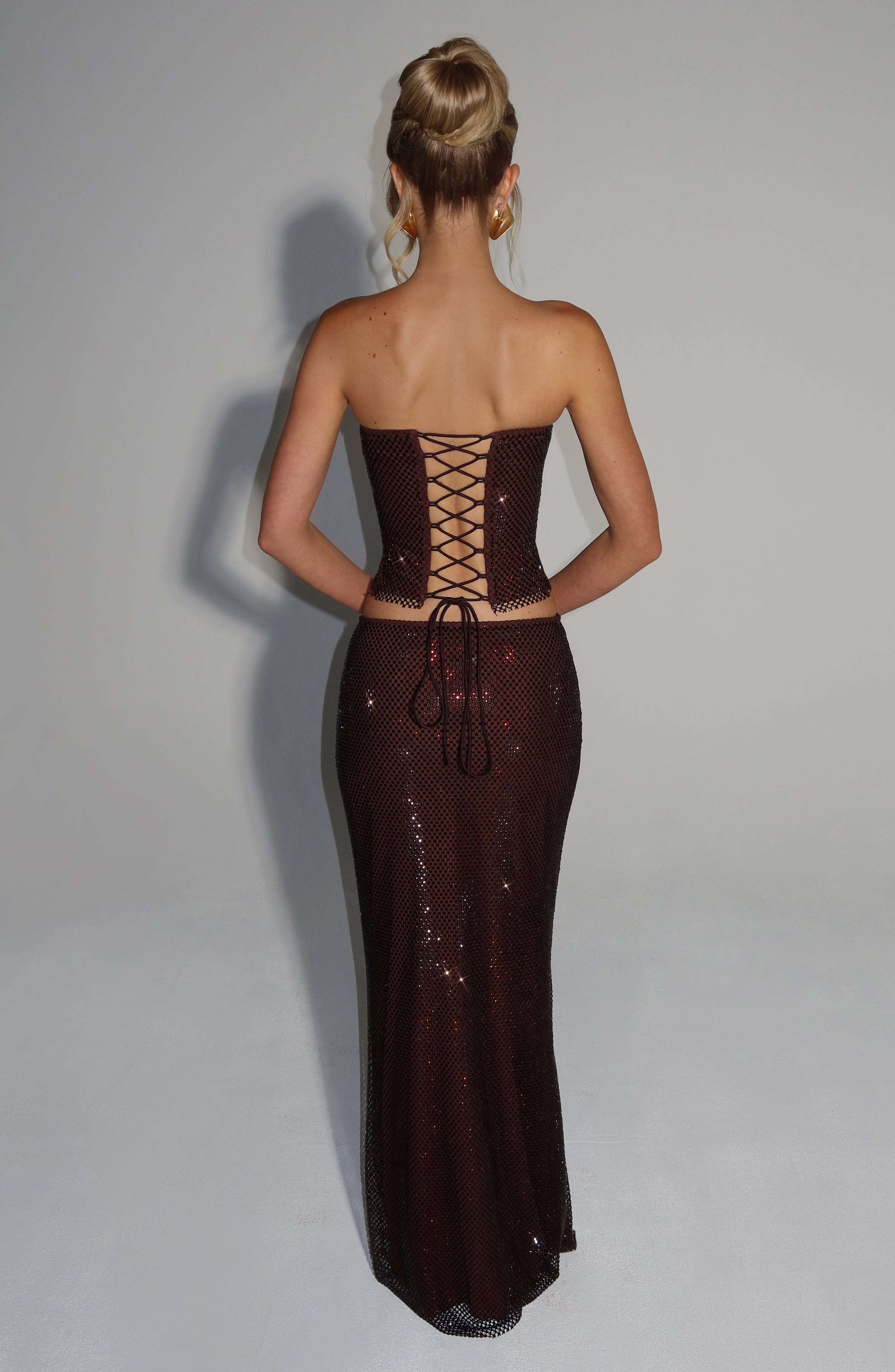 Hali Maxi Skirt - Plum Brown Ryvelle