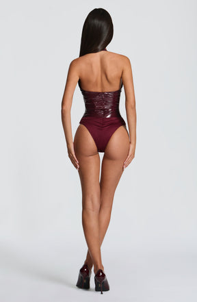 Harley Bodysuit - Cherry Lacquer Ryvelle