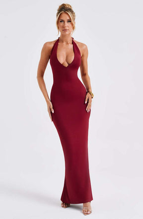 Harmonia Maxi Dress - Burgundy Ryvelle
