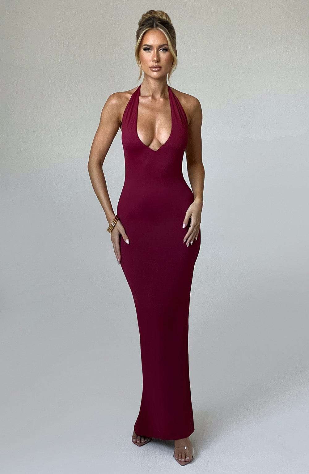 Harmonia Maxi Dress - Burgundy Ryvelle
