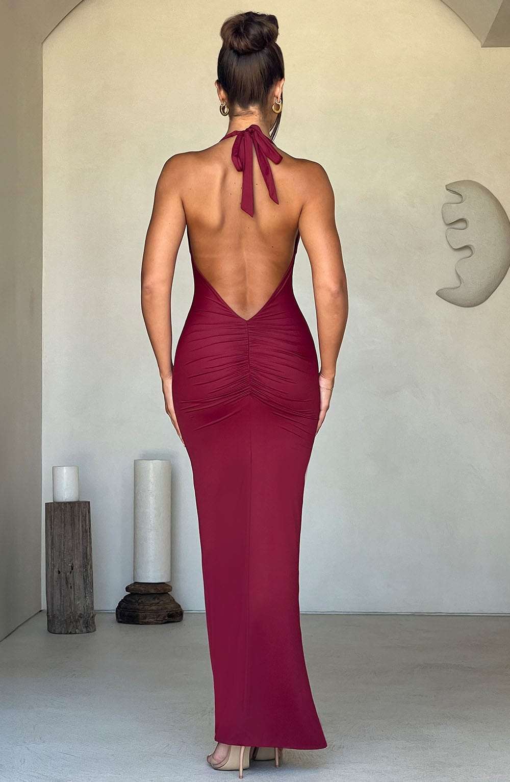 Harmonia Maxi Dress - Burgundy Ryvelle