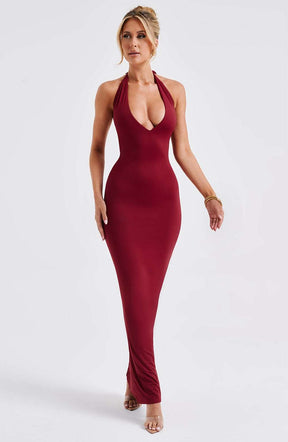 Harmonia Maxi Dress - Burgundy Ryvelle