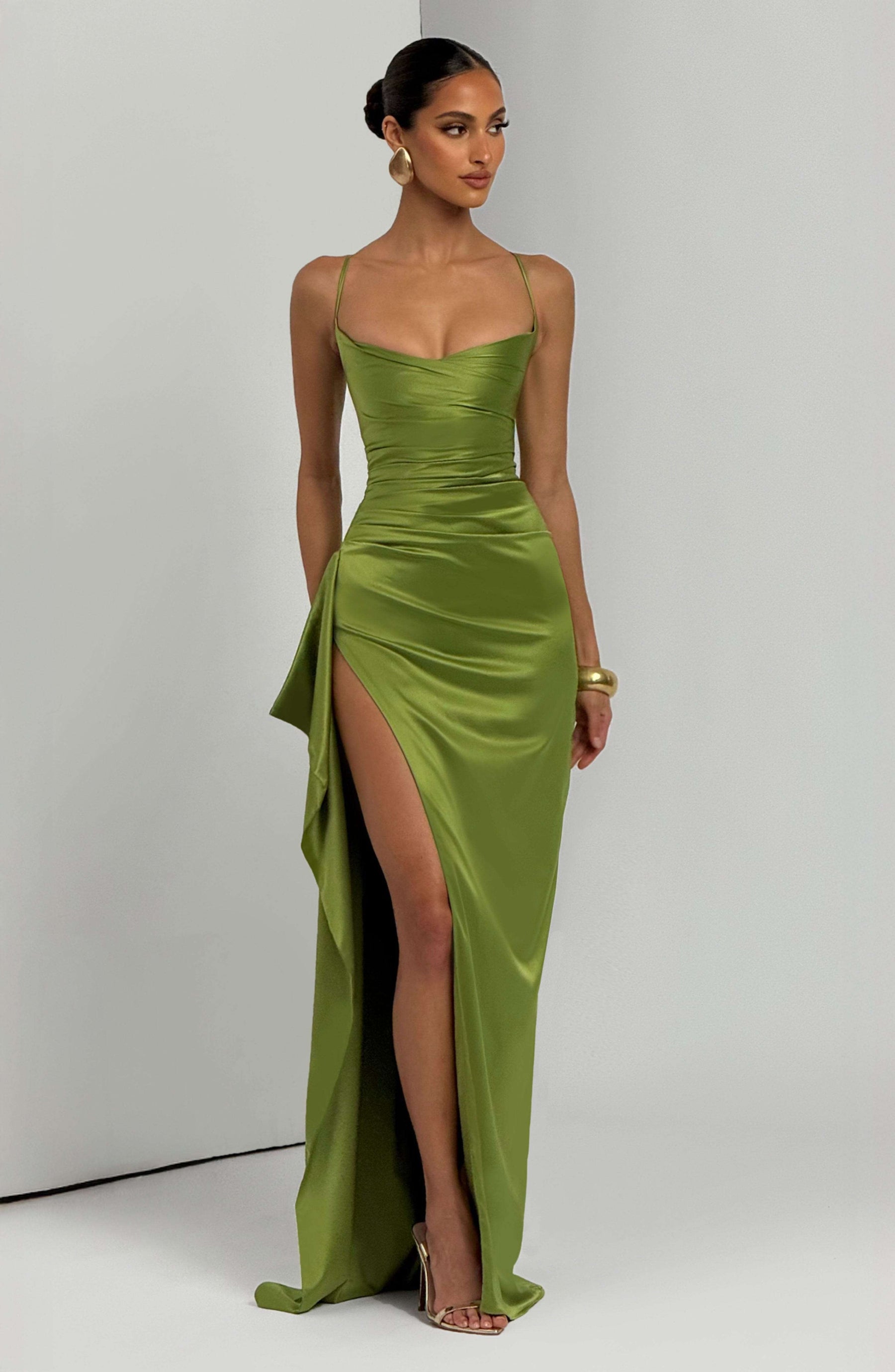 Helen Maxi Dress - Olive Ryvelle