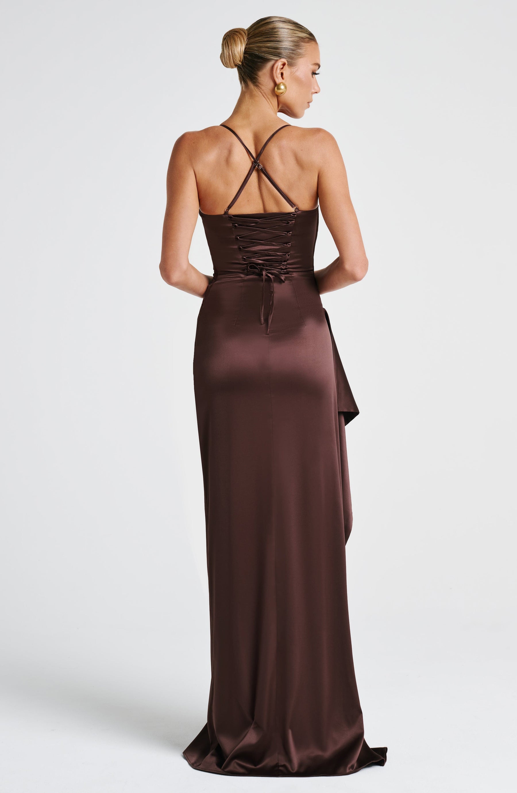 Helen Maxi Dress - Plum Brown Ryvelle
