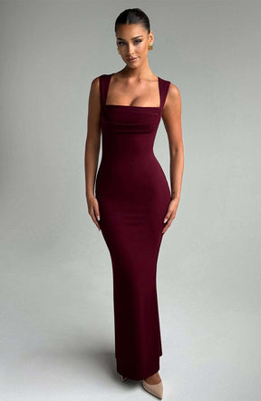 Helena Maxi Dress - Cherry Lacquer Ryvelle