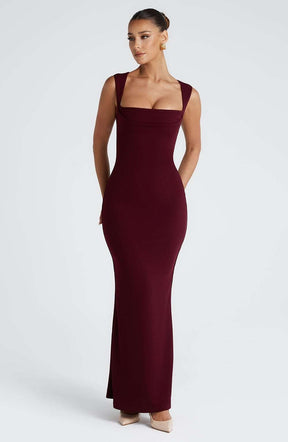 Helena Maxi Dress - Cherry Lacquer Ryvelle