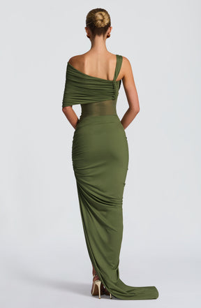 Henrietta Maxi Skirt - Khaki Ryvelle