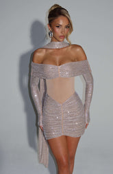 Hydra Mini Dress - Nude Ryvelle